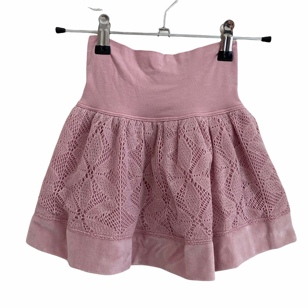 Luna Luna Copenhagen Girls 2T Skirt Pink A-line Crochet Detail Toddler Boutique